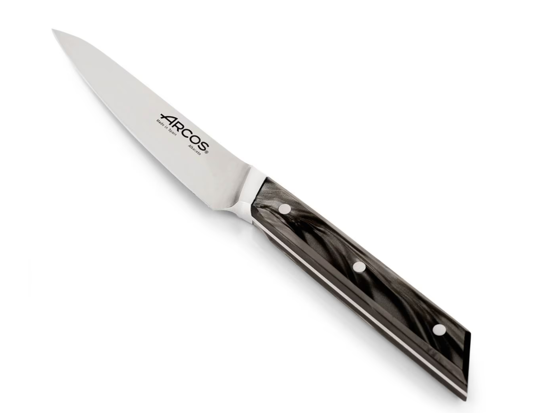 Arcos 154800 – Coltello Mondatore In Acciaio Inox Nitrum Con Lama Da 75 Mm E Astuccio