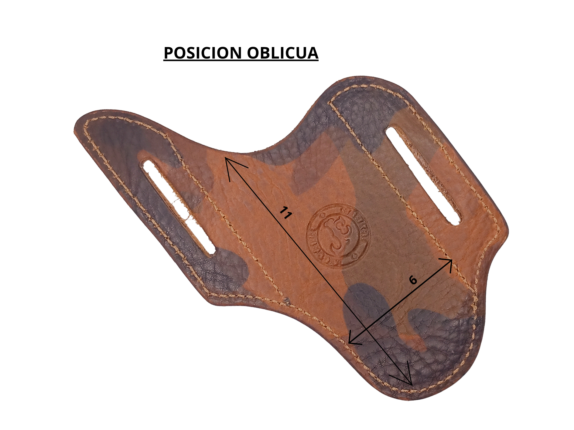 FUNDA NAVAJA OBLICUA BUFALO CAMUFLAJE CARBALLIDO