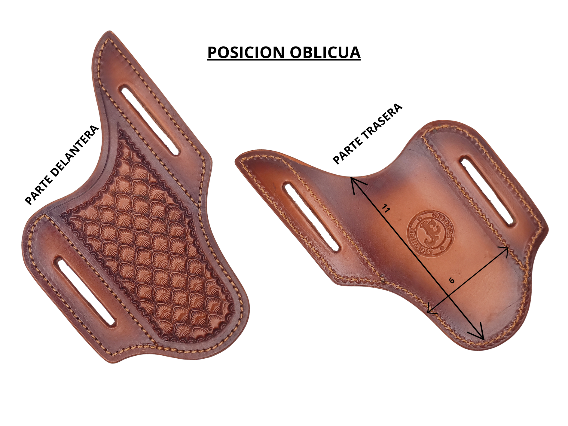 FUNDA NAVAJA OBLICUA TOOLING OSCURA CARBALLIDO