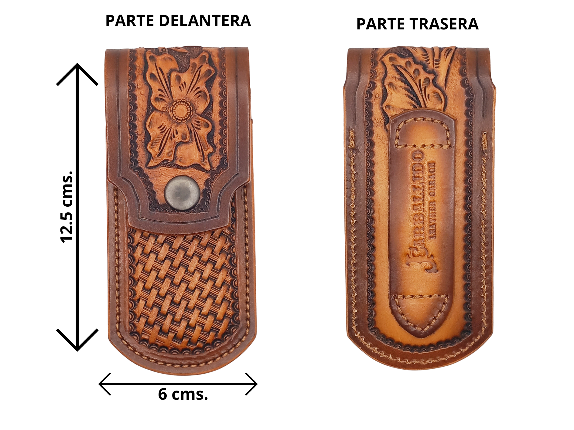 FUNDA NAVAJA CINTURON CARBALLIDO CARVING FLORAL