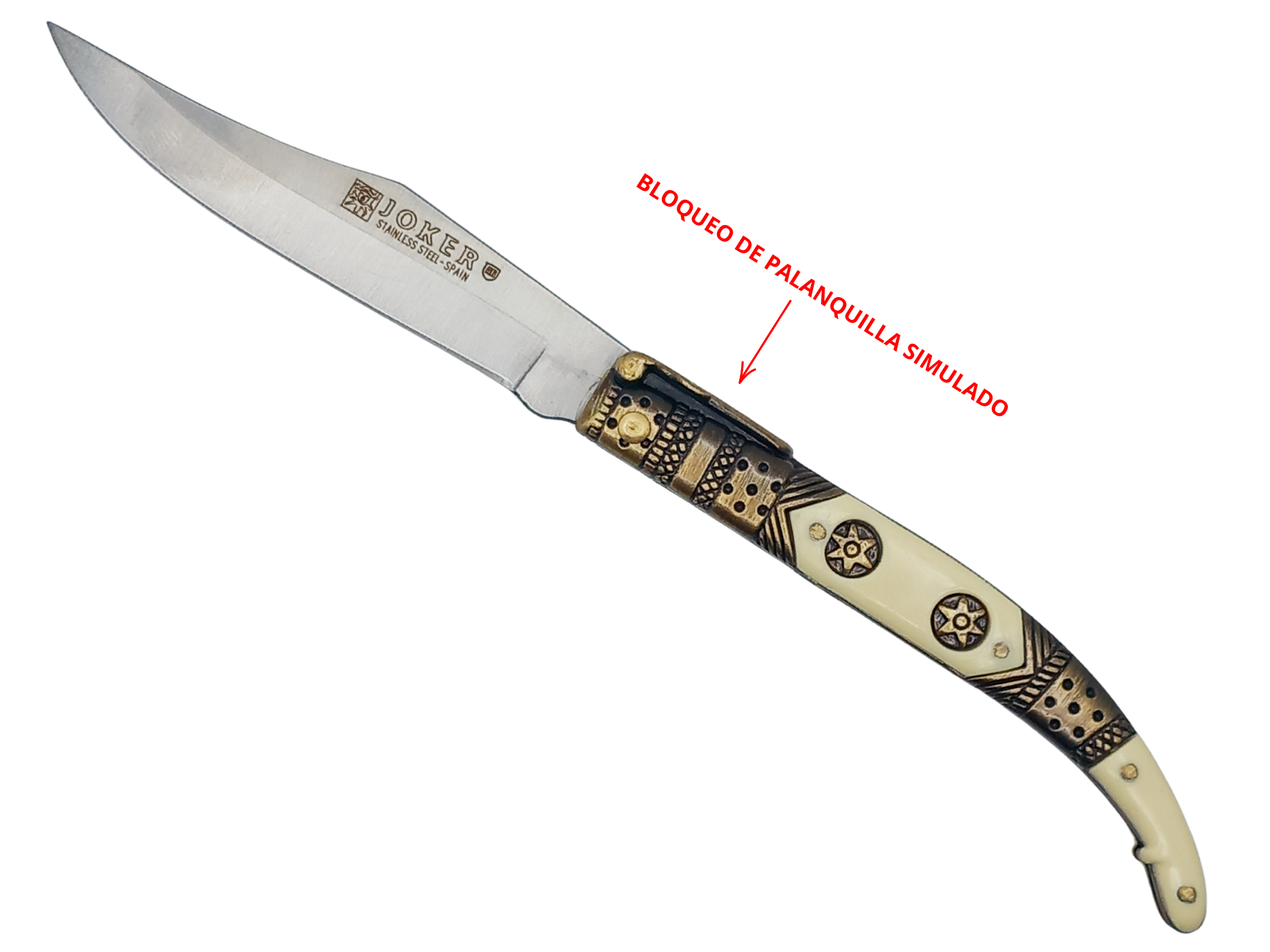 JOKER CLASICA DECORADA ZAMAK/ABS BLANCA 8CMS